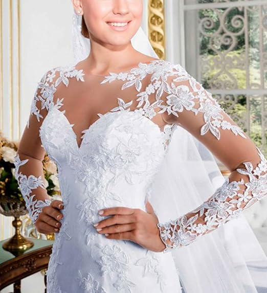Long Sleeve Lace Mermaid Wedding Dress