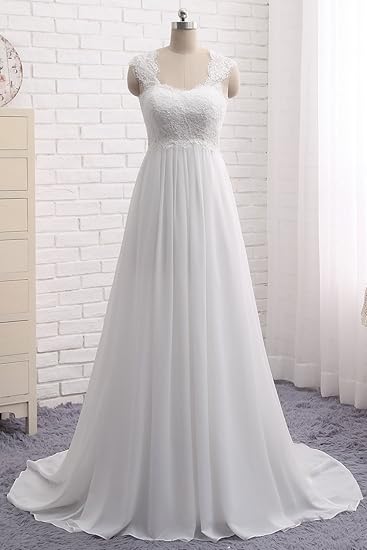 Women's Chiffon Lace Long Dress Elegant Formal Evening Gown