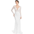 Open Back Mermaid Wedding Dress with Built-in Bra